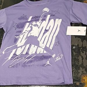 Air Jordan Girls Purple Graphic T-Shirt Nwt M L New With Tags
